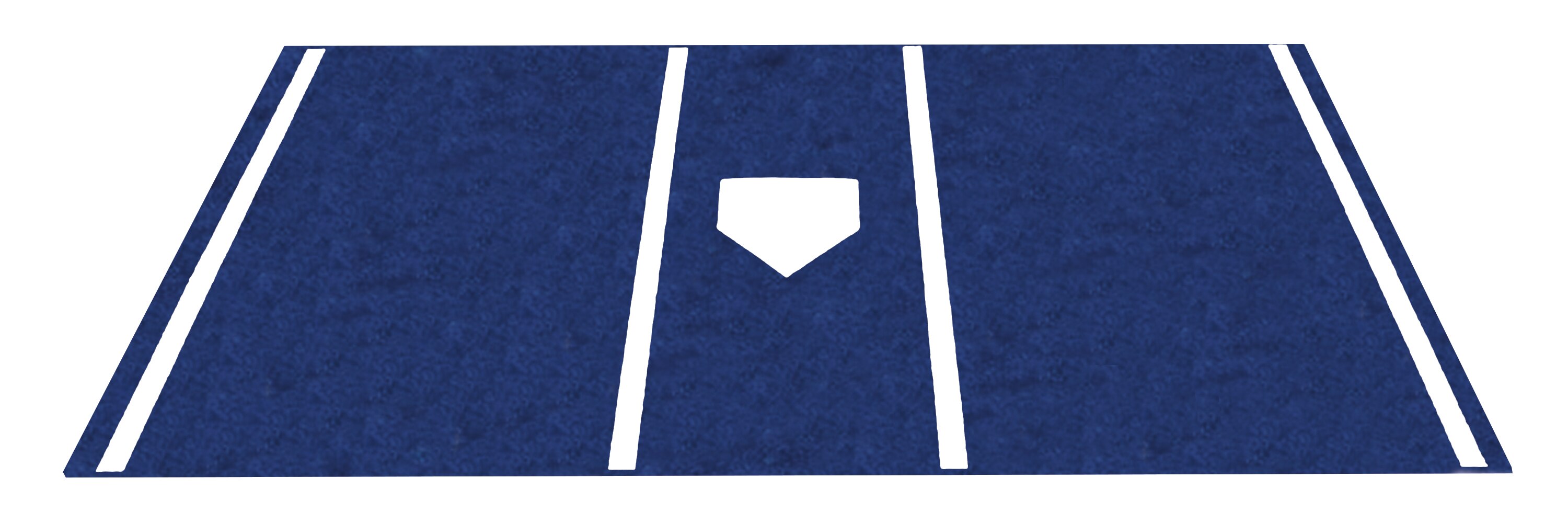 Blue Baseball Home Plate Mat